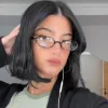 PINE Black Clear Small Bayonetta-Style 90s Glasses sold by Giant Vintage