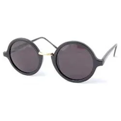 KINGS RD. Black Round Sunglasses sold by Giant Vintage