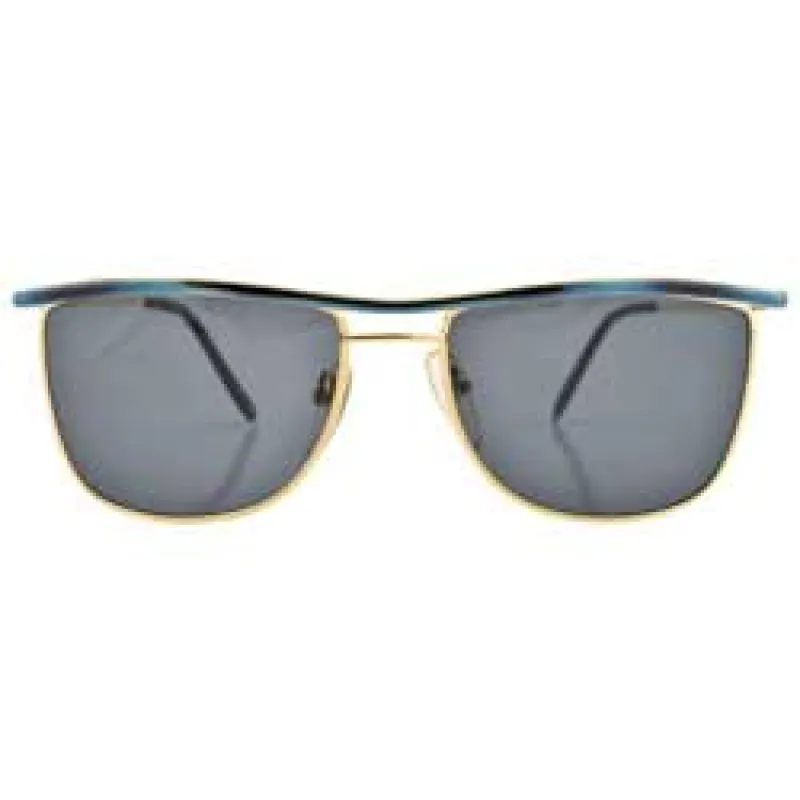 KANSAS Blue/Gold Square Sunglasses made by Giant Vintage