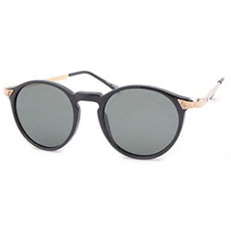 JULIAN Black Round Sunglasses sold by Giant Vintage
