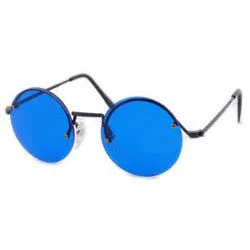 JUDE Blue Round Sunglasses sold by Giant Vintage