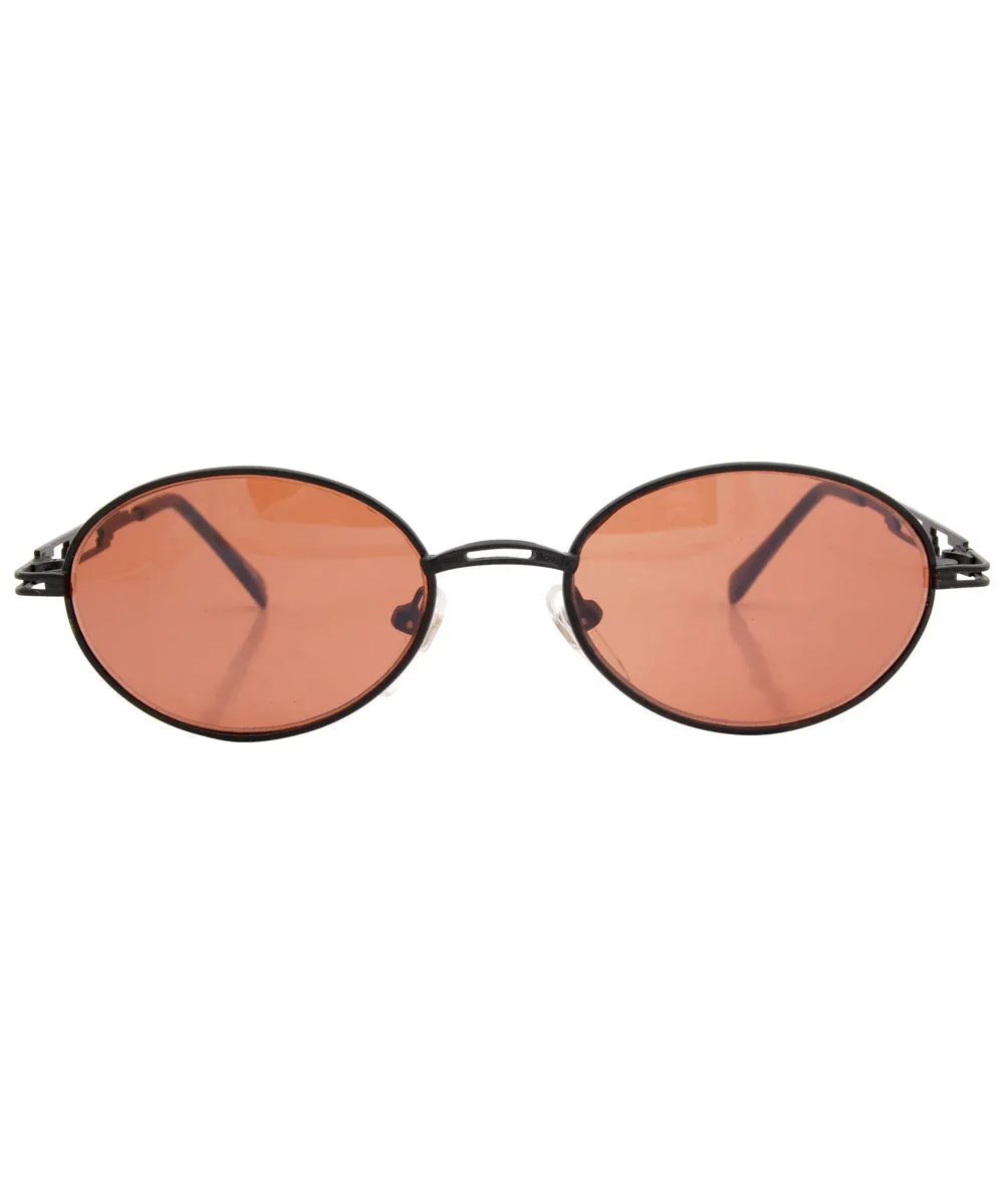 JOEL Black Oval Sunglasses sold by Giant Vintage product image thumbnail 3