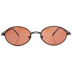 JOEL Black Oval Sunglasses sold by Giant Vintage