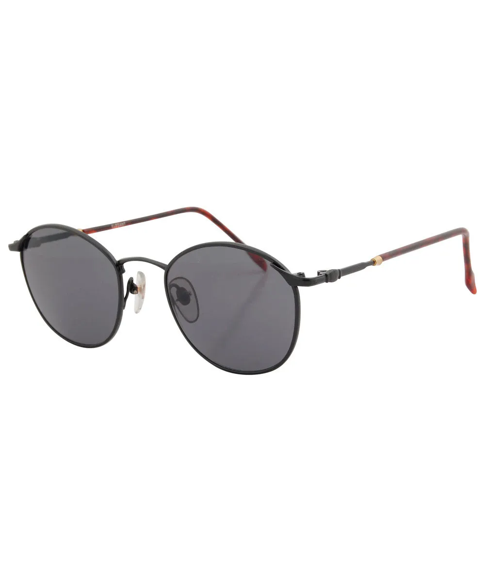 HINT Black Round Sunglasses sold by Giant Vintage product image thumbnail 2