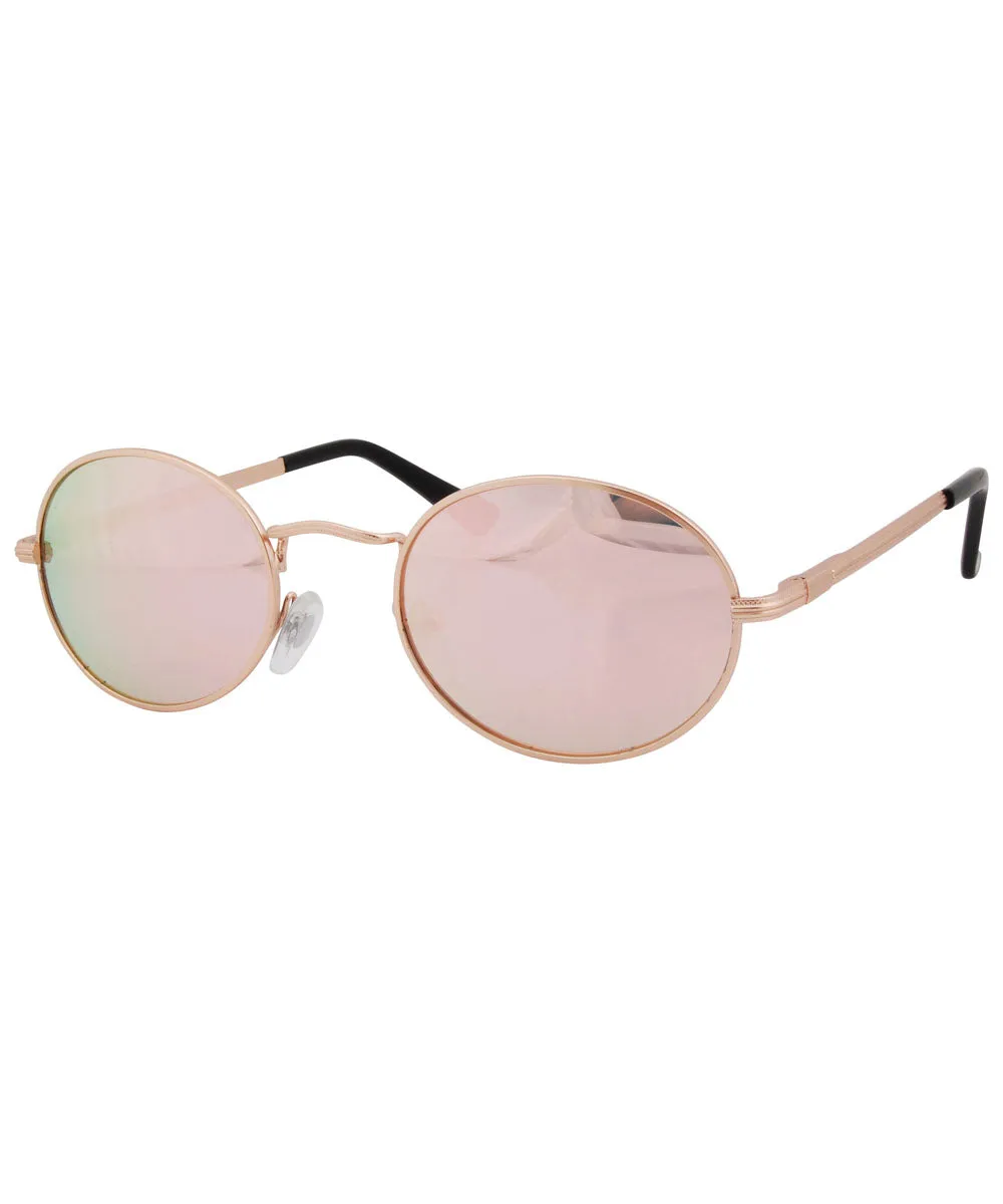 HINK Gold/Pink Oval Sunglasses sold by Giant Vintage product image thumbnail 2