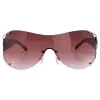 COUTURE Rimless Oversized Shield Sunglasses sold by Giant Vintage
