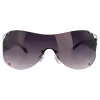COUTURE Rimless Oversized Shield Sunglasses sold by Giant Vintage