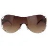 COUTURE Rimless Oversized Shield Sunglasses sold by Giant Vintage