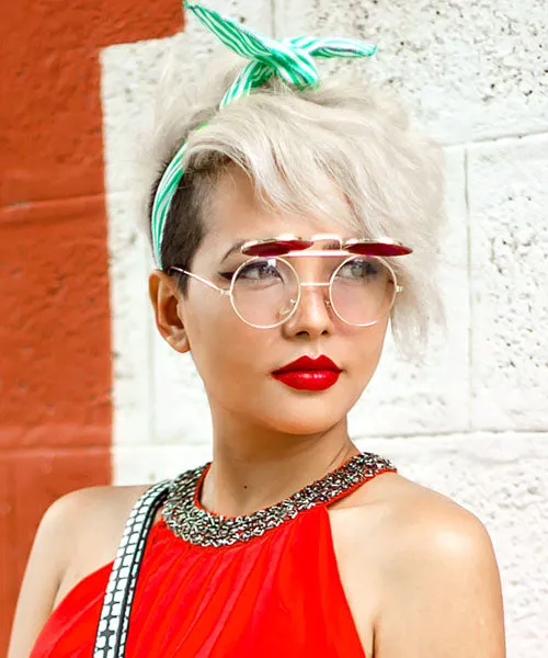 FLIP-CO Gold/Red Flip-Up Sunglasses sold by Giant Vintage product image thumbnail 2