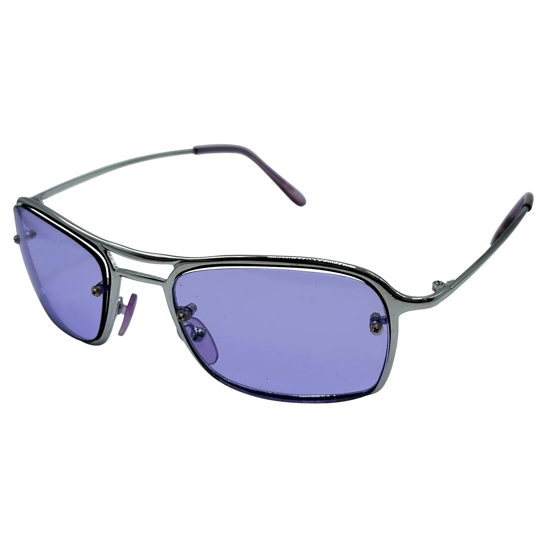 STROBE Purple Aviator Y2K Sunglasses sold by Giant Vintage product image thumbnail 2