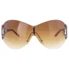DOWNGRADE Oversized Rimless Shield Sunglasses sold by Giant Vintage
