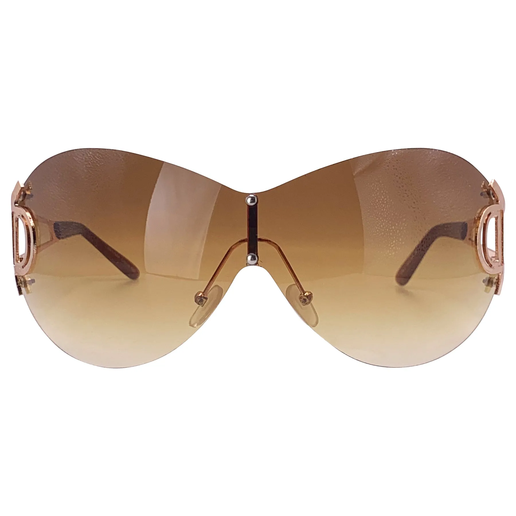 DOWNGRADE Oversized Rimless Shield Sunglasses sold by Giant Vintage