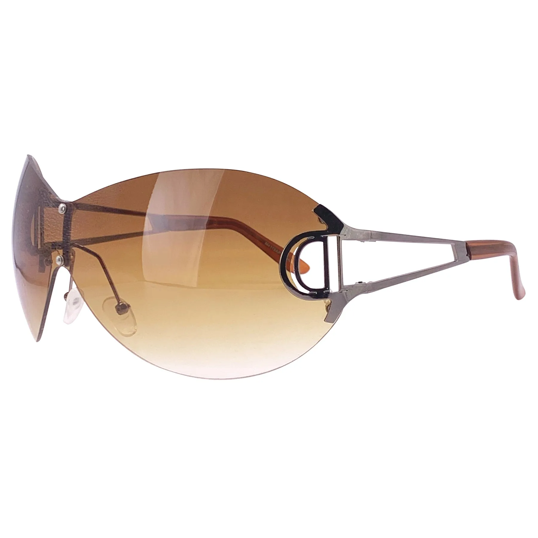 DOWNGRADE Oversized Rimless Shield Sunglasses sold by Giant Vintage product image thumbnail 4