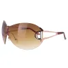DOWNGRADE Oversized Rimless Shield Sunglasses sold by Giant Vintage