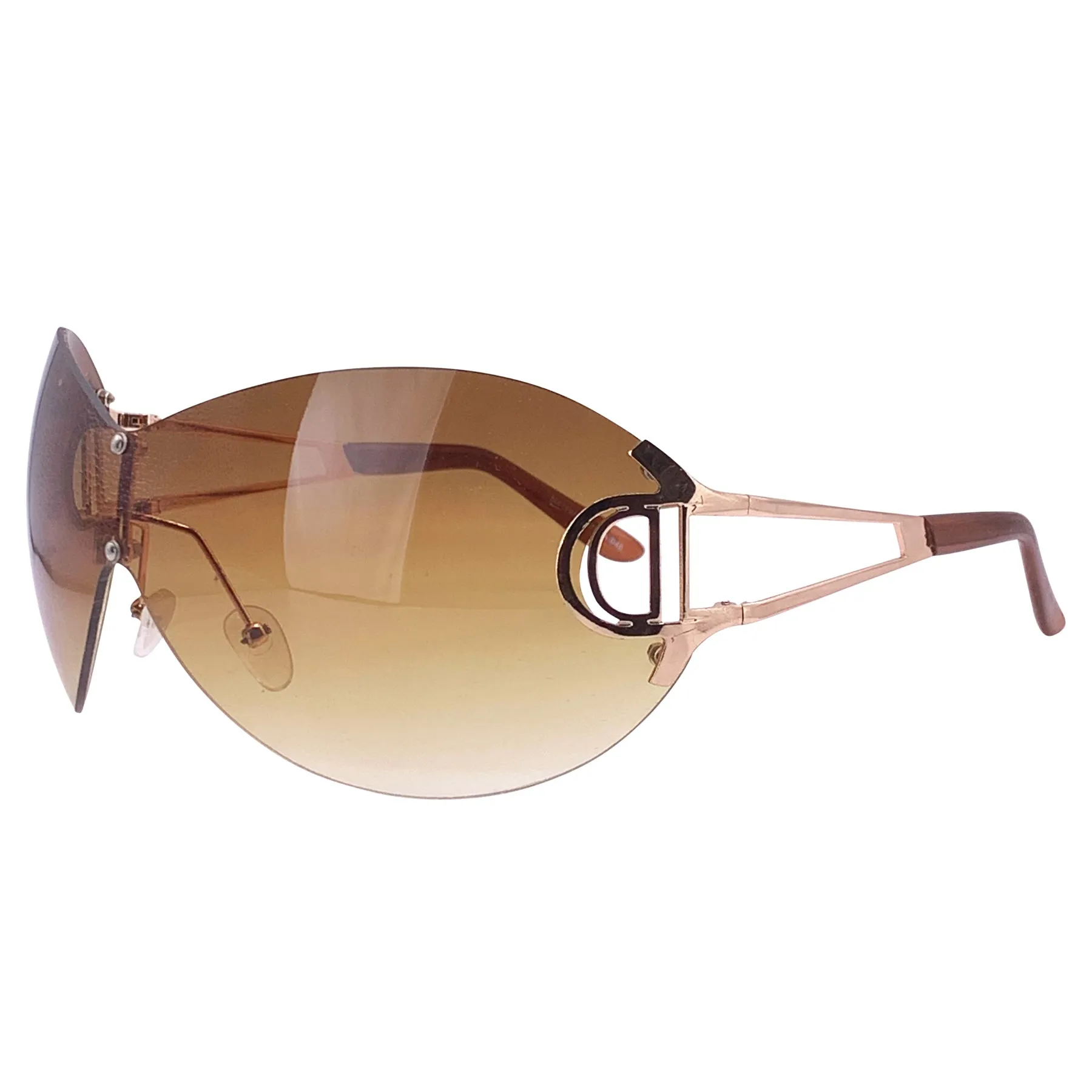 DOWNGRADE Oversized Rimless Shield Sunglasses sold by Giant Vintage product image thumbnail 2
