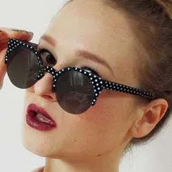 LOLLY Black Cat-Eye Sunglasses sold by Giant Vintage