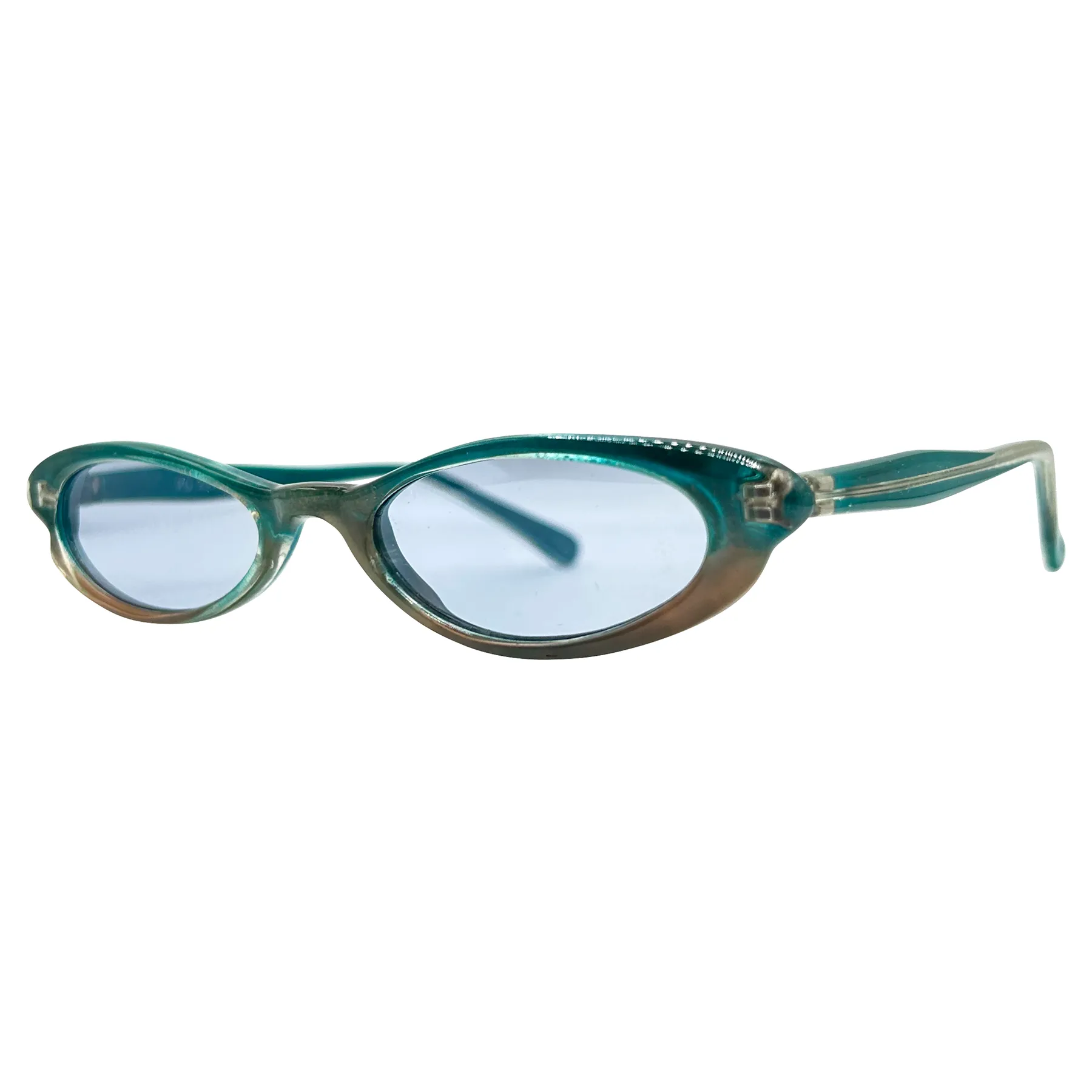 TALLY Aqua Cat-Eye Sunglasses sold by Giant Vintage product image thumbnail 2