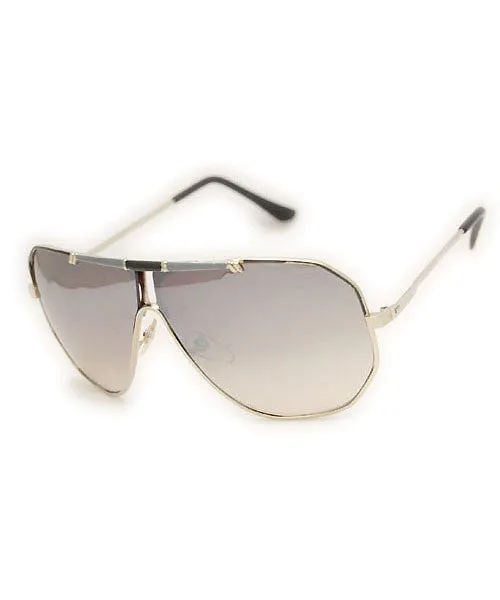 REX Gold/Gray/Black Aviator Sunglasses sold by Giant Vintage product image thumbnail 2