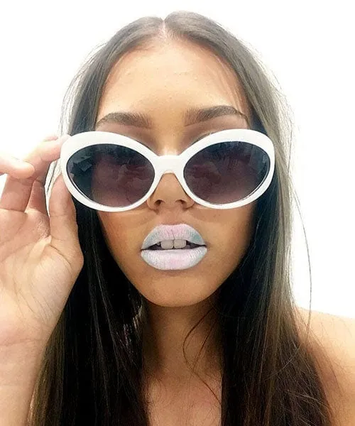 FUTUREFOX White Bug-Eye Sunglasses sold by Giant Vintage product image thumbnail 2