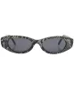 CRUNK Black/White Oval Sunglasses sold by Giant Vintage