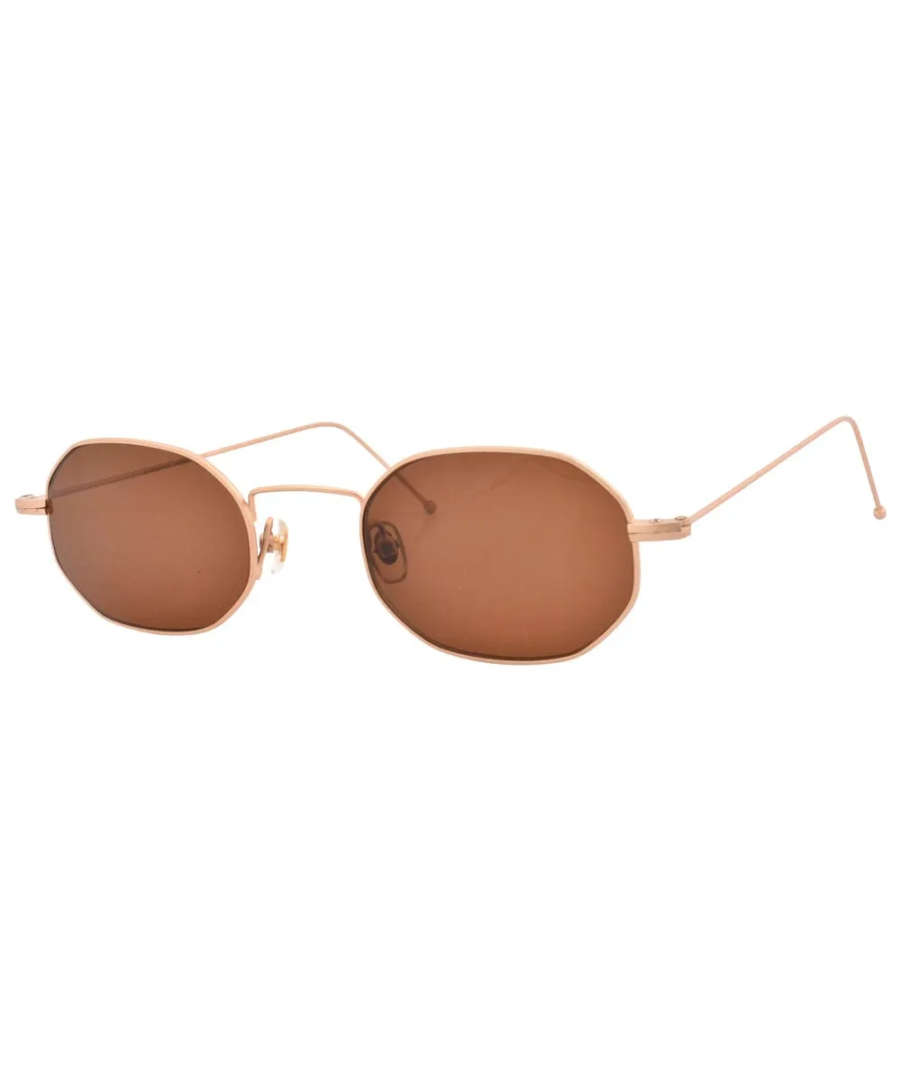 PLUMA Gold Oval Sunglasses sold by Giant Vintage product image thumbnail 2