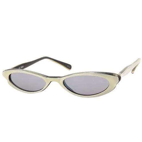 TALLY White-Black Cat-Eye Sunglasses sold by Giant Vintage