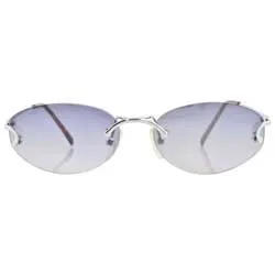 SERAPHIC Silver/Smoke Rimless Sunglasses sold by Giant Vintage