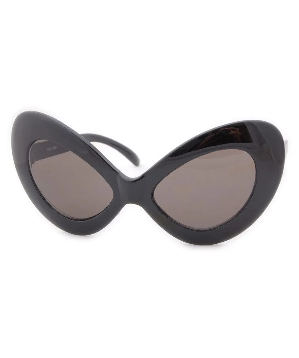 JETZ Black Cat-Eye Sunglasses sold by Giant Vintage product image thumbnail 2