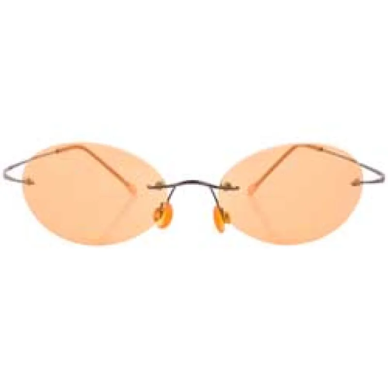 KANDY Orange Rimless Sunglasses sold by Giant Vintage