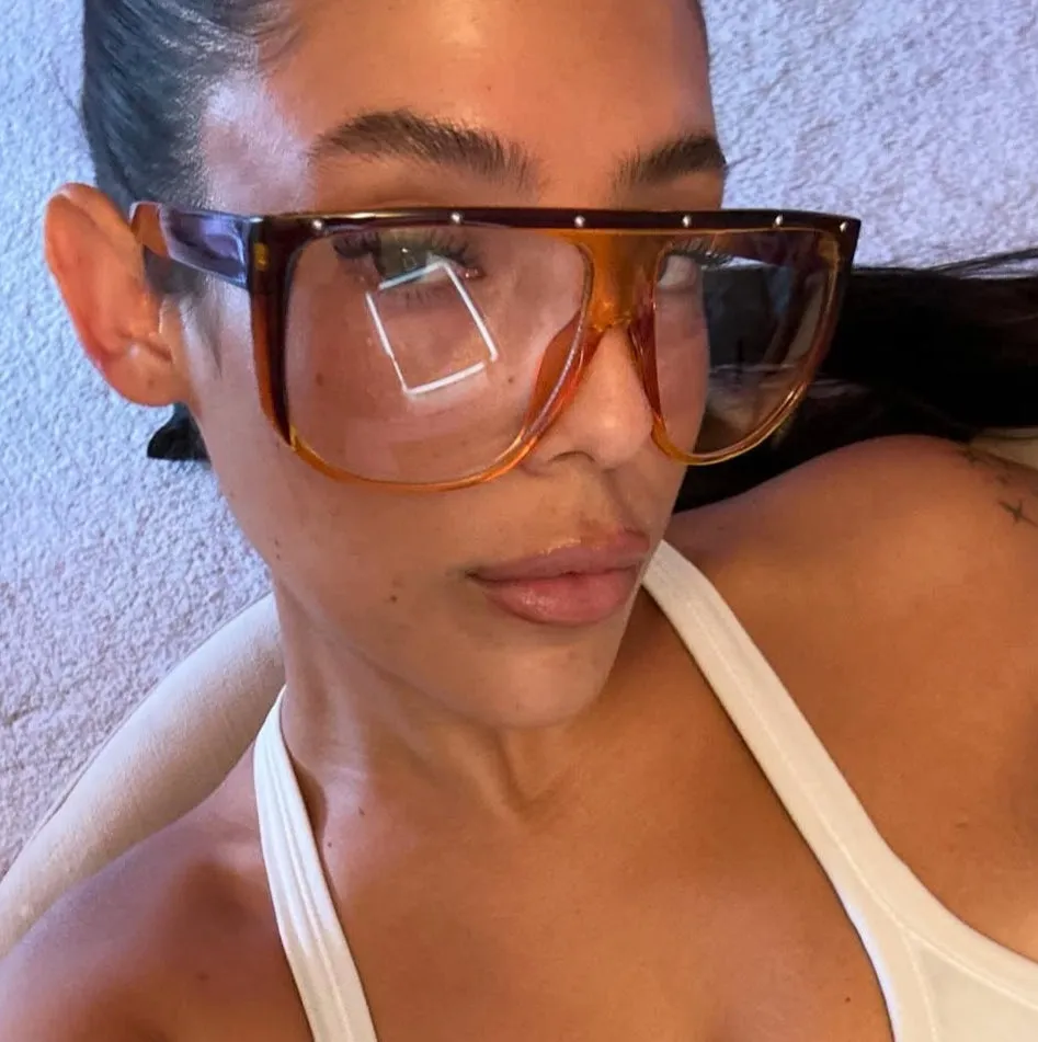 SUPERNOVA Clear Oversized Glasses sold by Giant Vintage product image thumbnail 2