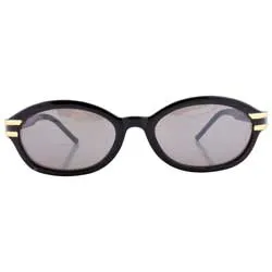 MELLIE Black Oval Sunglasses sold by Giant Vintage