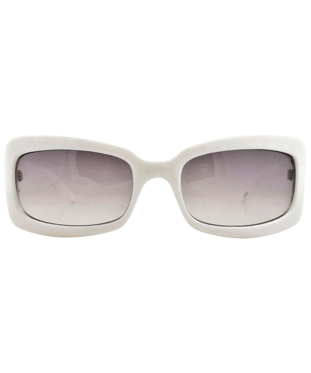 OOH LA White Square Sunglasses sold by Giant Vintage product image thumbnail 3