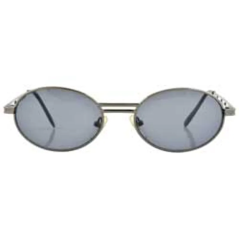 CHAMBERED Gunmetal Oval Sunglasses sold by Giant Vintage