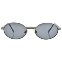 CHAMBERED Gunmetal Oval Sunglasses sold by Giant Vintage