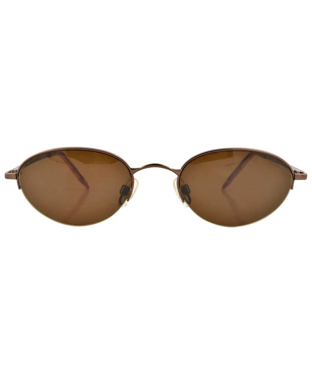 COVERT Copper Oval Sunglasses sold by Giant Vintage product image thumbnail 3