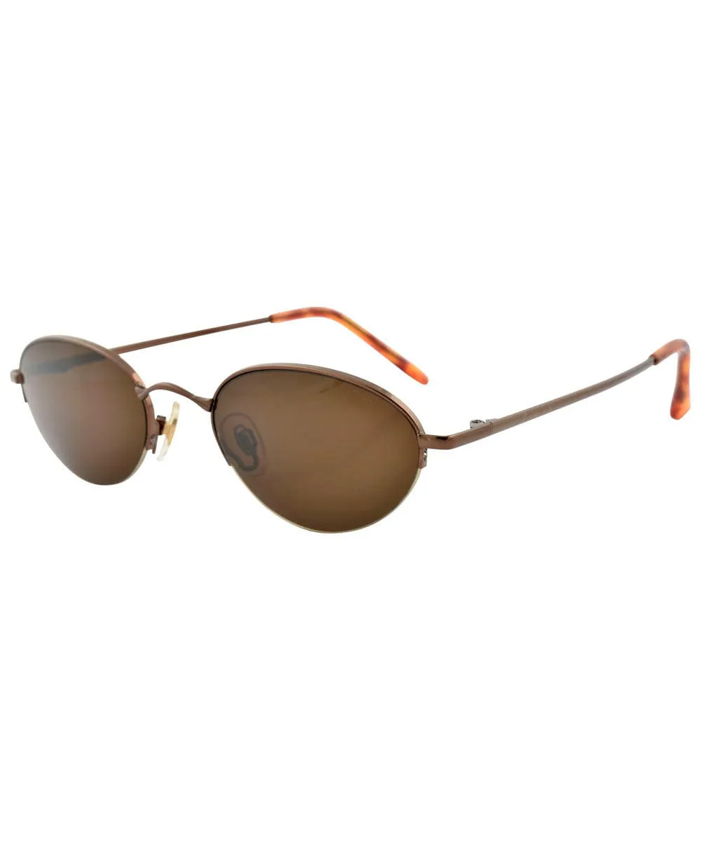 COVERT Copper Oval Sunglasses sold by Giant Vintage product image thumbnail 2