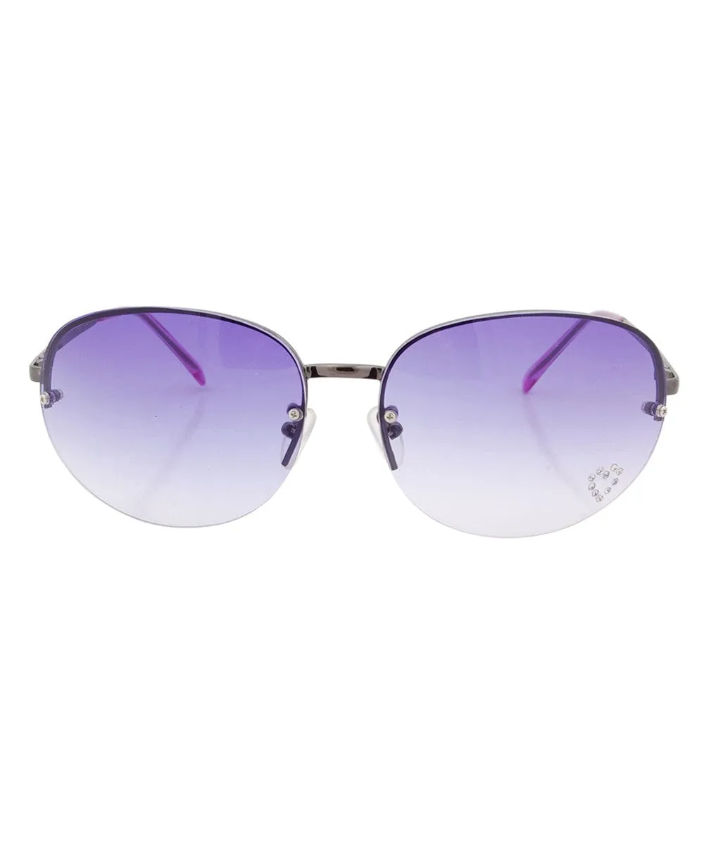 PARIS Purple/Gun Rimless Sunglasses sold by Giant Vintage product image thumbnail 3