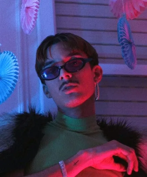 DUNKED Violet Oval Sunglasses sold by Giant Vintage product image thumbnail 4