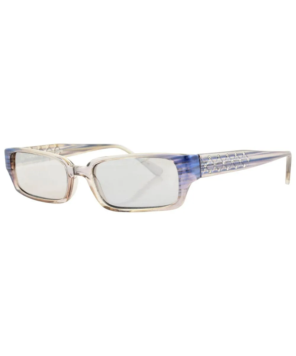 CUTERS Crystal/Blue Square Sunglasses sold by Giant Vintage product image thumbnail 2