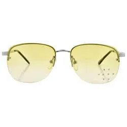 BIBBIDI Green Rimless Sunglasses sold by Giant Vintage