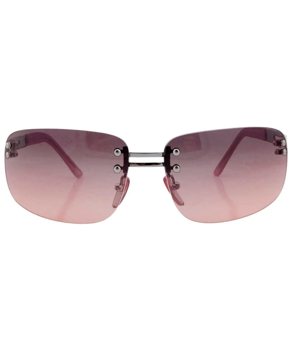 SHMANCY Plum Rimless Sunglasses sold by Giant Vintage product image thumbnail 3
