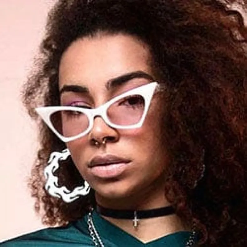 KADILLAC White/Clear Glasses sold by Giant Vintage