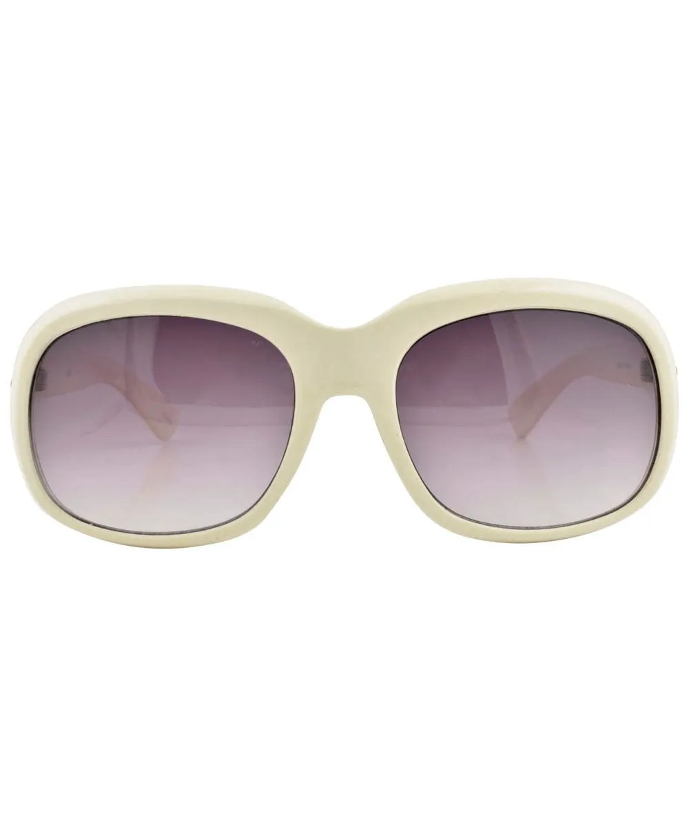 DeLaCREME Cream Square Sunglasses sold by Giant Vintage product image thumbnail 2