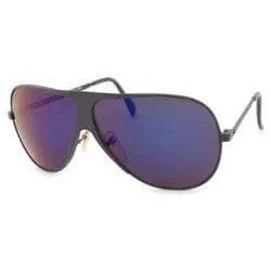 SUNSET Black/Blue Aviator Sunglasses sold by Giant Vintage