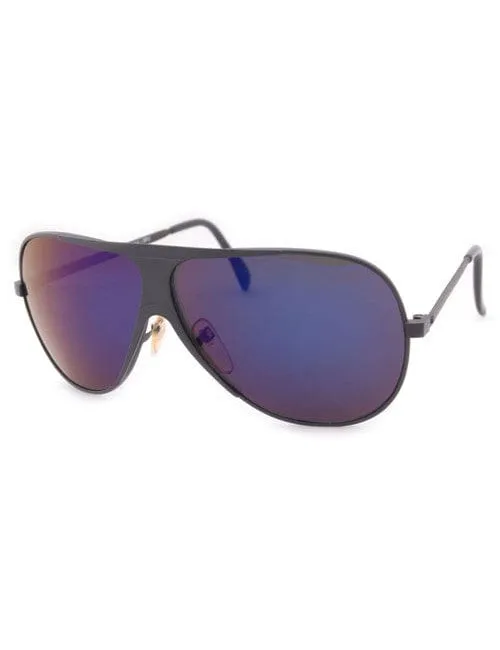 SUNSET Black/Blue Aviator Sunglasses sold by Giant Vintage product image thumbnail 2