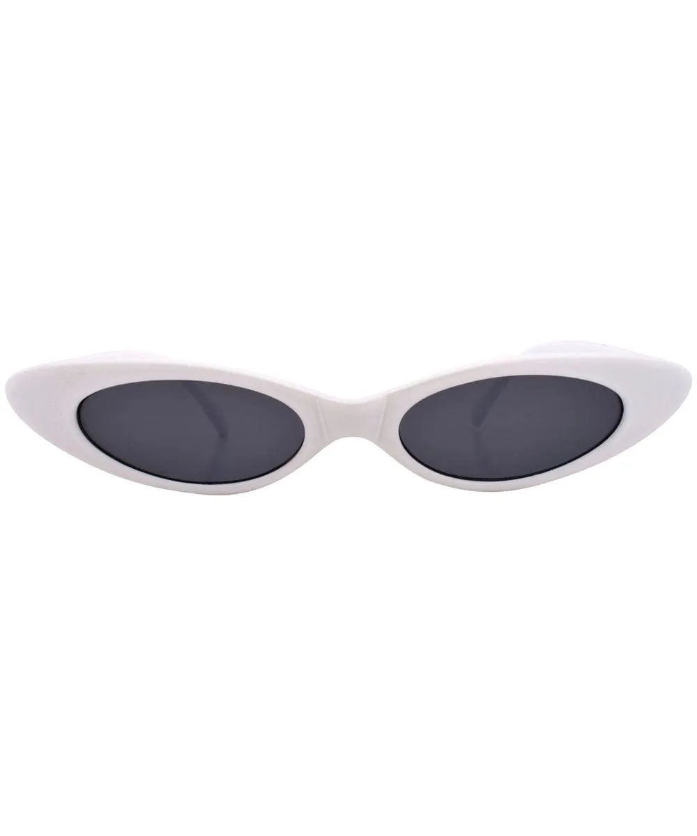 CAROLINA White/Super Dark Slim Cat-Eye Sunglasses sold by Giant Vintage product image thumbnail 3