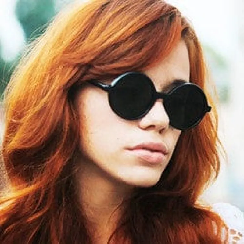 MORRISON Black Round Sunglasses sold by Giant Vintage