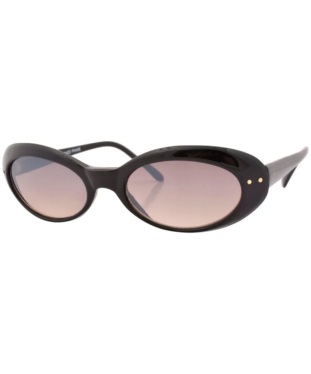 OVALDO Black/Smoke Oval Sunglasses sold by Giant Vintage product image thumbnail 2