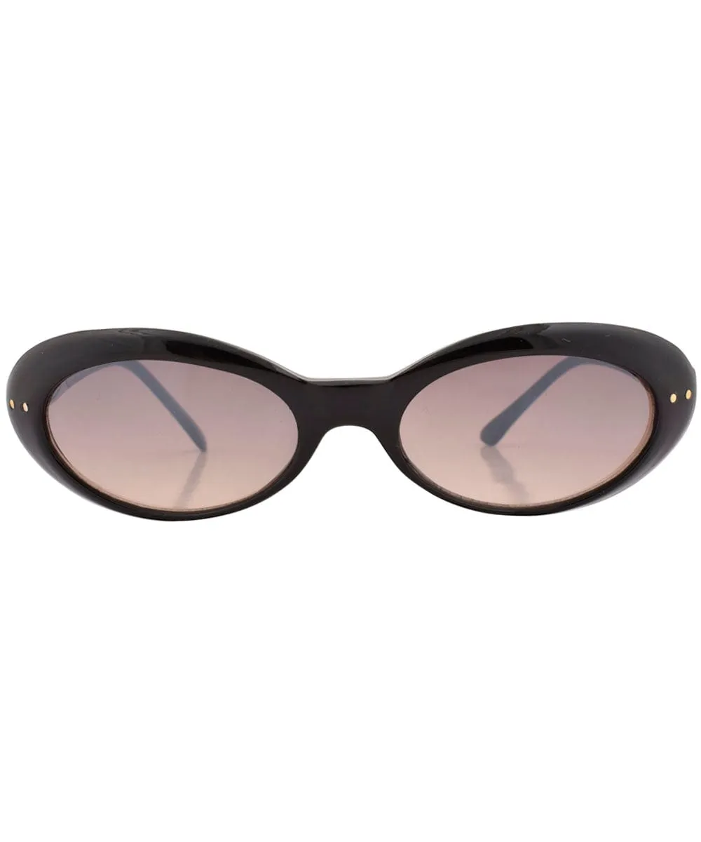 OVALDO Black/Smoke Oval Sunglasses sold by Giant Vintage product image thumbnail 3