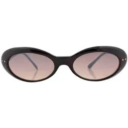 OVALDO Black/Smoke Oval Sunglasses sold by Giant Vintage